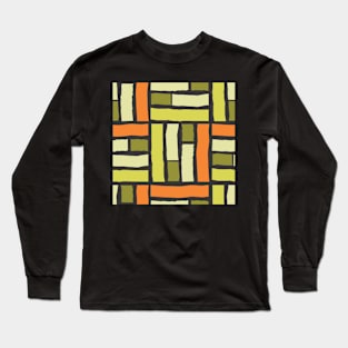 Avocado Shag Wonky Geometric Long Sleeve T-Shirt